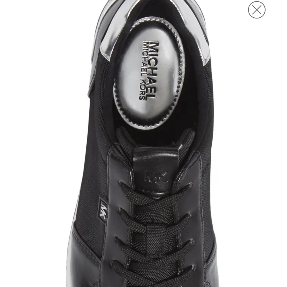 MICHAEL KORS MONIQUE TRAINER CANVAS Black Size:9 - Picture 5 of 7